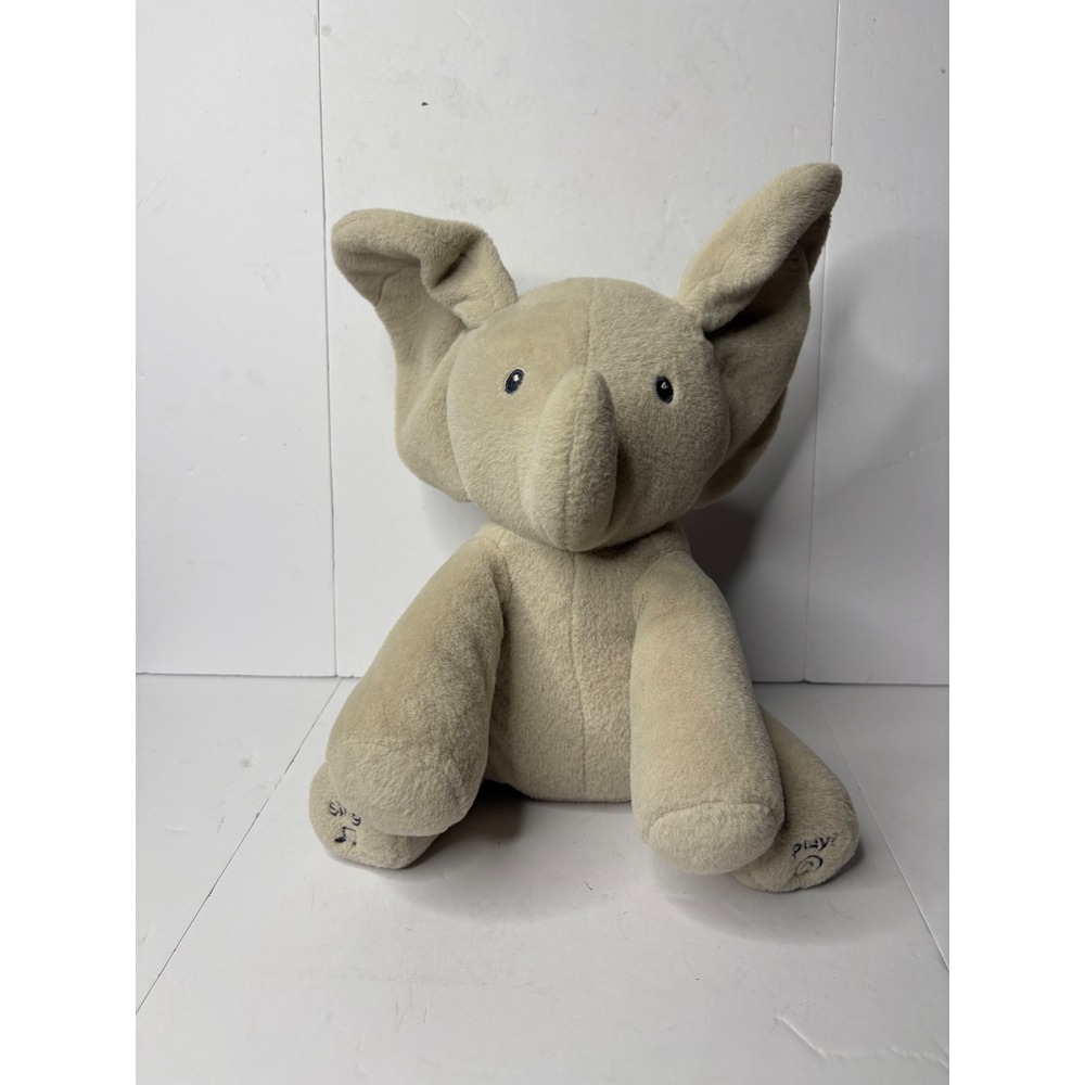 Baby GUND Flappy the Elephant Animated Plush Singing Peek-A-Boo Toy 6049314 Tan
